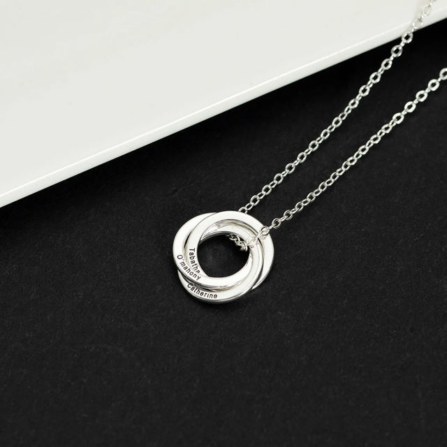 Picture of Personalized Multiple Circles Necklace with Name - Custom Necklace for Loved ones