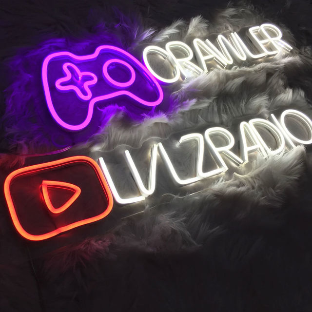 Picture of Custom Neon Signs with Custom Elements - Custom Gamertag Neon Sign - Custom Username Neon Sign - Game Room Decor - Social Media Sign