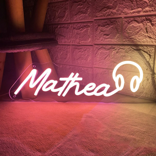 Picture of Custom Neon Signs with Custom Elements - Custom Gamertag Neon Sign - Custom Username Neon Sign - Game Room Decor - Social Media Sign