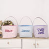 Picture of Personalized Easter Bucket - Custom Easter Bucket - Custom Embroidered Striped Basket