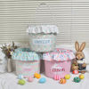 Picture of Custom Embroidered Easter Basket - Personalized Princess Style Large Capacity Storage Basket - Custom Cylinder Tote Basket