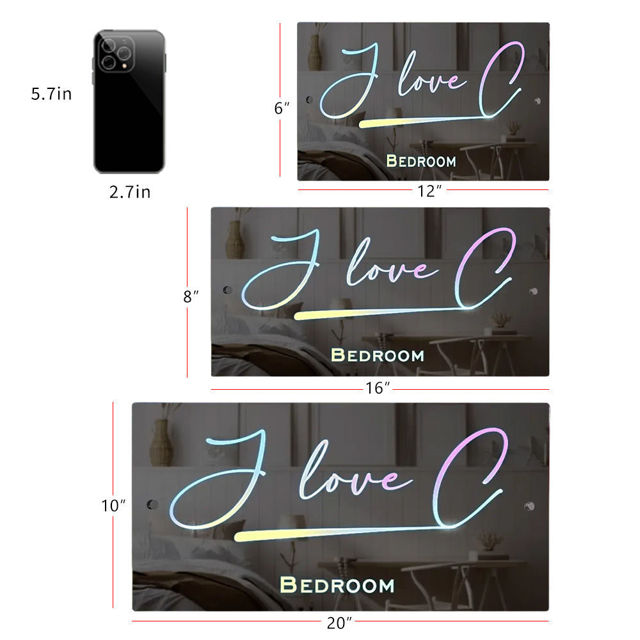 Picture of Personalized Name Mirror Sign with Rosary Totem - Holiday Gifts for Family