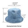 Picture of Custom Embroidered Denim Bucket Hat - Personalized Unisex Bucket Hat with Text