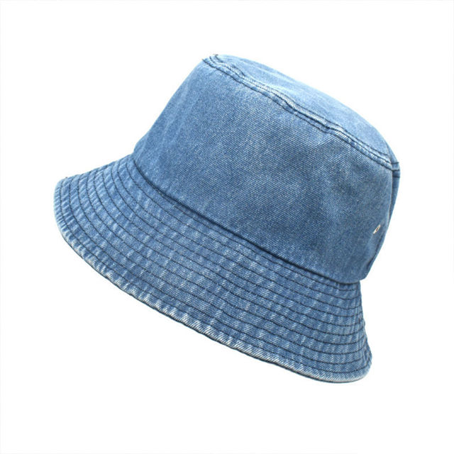 Picture of Custom Embroidered Denim Bucket Hat - Personalized Unisex Bucket Hat with Text