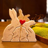 Picture of Personalized Wooden Family Rabbit Puzzle - Custom Easter Bunny Name Puzzle Name - Family Keepsake Home Decor Gift