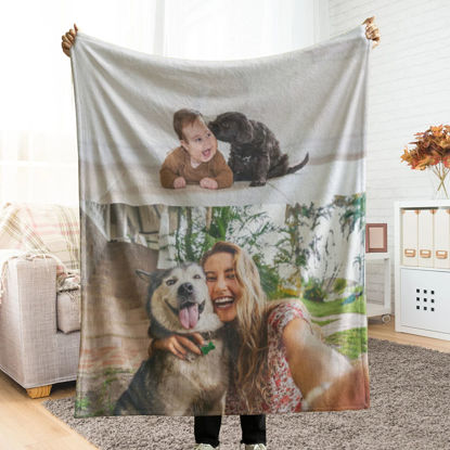 Picture of Personalized Happy Moments Blankets - Custom Photo Blanket - Couple Gifts