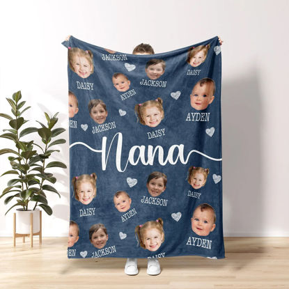 Picture of Customized Photo Blankets For Mother's Day -  Gift for Nana