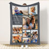 Picture of Custom Memorial Photo Blanket with Text - Personalized Photo Blanket - Family Gift