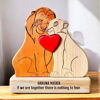 Picture of Personalized UV Color Printing Wooden Lion Family Puzzle - Custom Family Name Puzzle - Gift for Dad and Mum - Unique Home Decor Gift