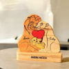 Picture of Personalized UV Color Printing Wooden Lion Family Puzzle - Custom Family Name Puzzle - Gift for Dad and Mum - Unique Home Decor Gift