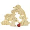 Picture of Personalized Wooden Dog Family Puzzle - Custom Family Name Puzzle - Gift for Dad and Mum - Unique Home Decor Gift