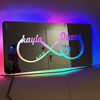 Picture of Personalized Couple Names and Date Mirror Sign - Custom Infinity Mirror Sign - Best Valentine's Day Gifts for Couples