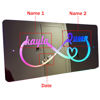 Picture of Personalized Couple Names and Date Mirror Sign - Custom Infinity Mirror Sign - Best Valentine's Day Gifts for Couples