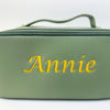 Picture of Custom Embroidered Cosmetic Bag with Name - Personalized Waterproof Travel Makeup Bag - Gift for Her