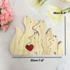 Picture of Personalized Wooden Fox Family Puzzle - Custom Foxes Family with Name Wooden Decor - Family Gift