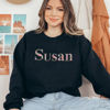 Picture of Custom Embroidered Sweatshirt - Custom Embroidered Floral Text Sweatshirt