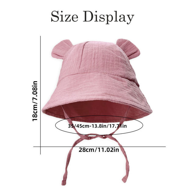 Picture of Custom Embroidered Name Baby Sun Hat with - Personalized Baby Bucket Hat