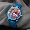 Picture of Custom Engraved Red Couple Watch with Photo - Best Gift for Valentine's Day or Anniversary