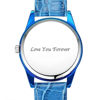 Picture of Custom Engraved Blue Couple Watch with Photo - Best Gift for Valentine's Day or Anniversary