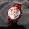 Picture of Custom Engraved Blue Couple Watch with Photo - Best Gift for Valentine's Day or Anniversary