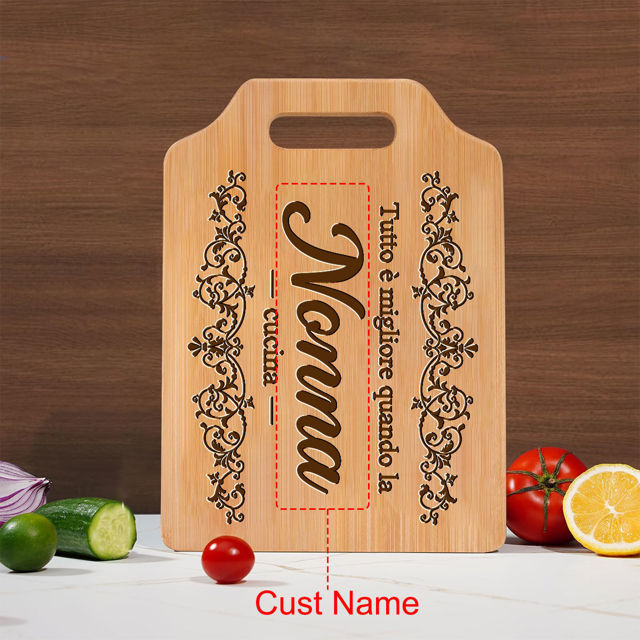 Picture of Personalized Name Cutting Board - Everything is Better Cutting Board - Best Mother's Day, Birthday Gift for Mum,Grandma and Women