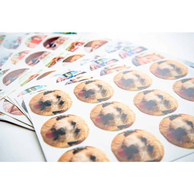 Picture of Custom Photo Stickers for Invitations, Travel Cases - Custom Waterproof Round Shaped Stickers for Gifts Wrapping