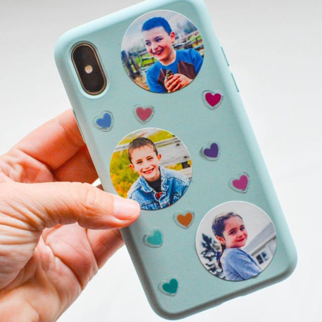 Picture of Custom Photo Stickers for Invitations, Travel Cases - Custom Waterproof Round Shaped Stickers for Gifts Wrapping