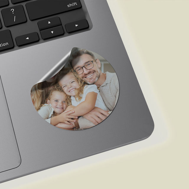 Picture of Custom Photo Stickers for Invitations, Travel Cases - Custom Waterproof Round Shaped Stickers for Gifts Wrapping