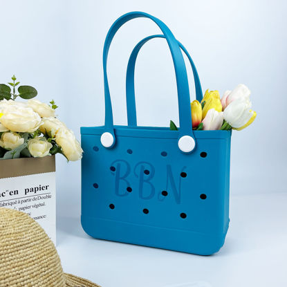 Picture of Custom Beach Bags - Personalized Name Waterproof Beach Bags - Custom Colored Name Hole Bags