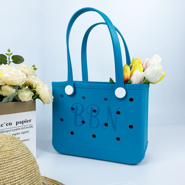 Picture of Custom Beach Bags - Personalized Name Waterproof Beach Bags - Custom Colored Name Hole Bags