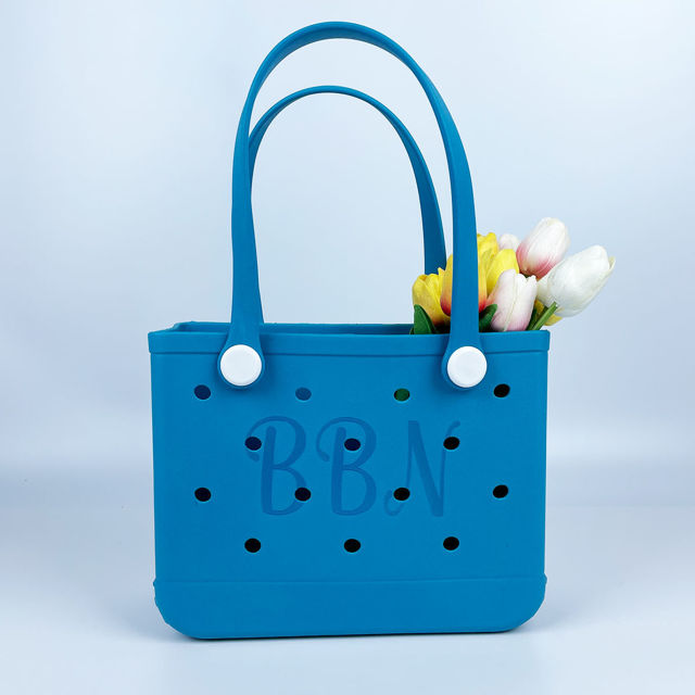 Picture of Custom Beach Bags - Personalized Name Waterproof Beach Bags - Custom Colored Name Hole Bags