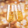 Picture of Custom Wedding Champagne Flutes - Personalized Champagne Glasses with Couple Names and Text - Engraved Bride and Groom Toasting Glasses - Mr & Mrs Gift