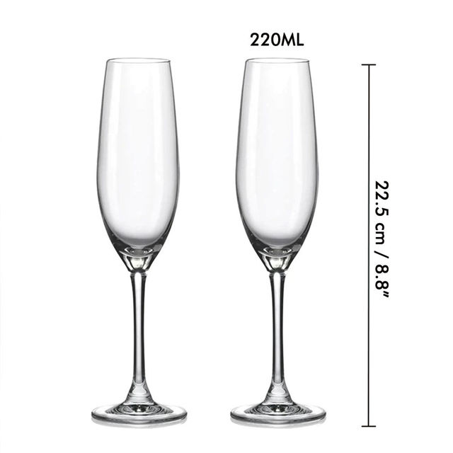 Picture of Custom Wedding Champagne Flutes - Personalized Champagne Glasses with Couple Names and Text - Engraved Bride and Groom Toasting Glasses - Mr & Mrs Gift