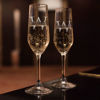 Picture of Personalized Champagne Glass - Custom Champagne Glass with Uppercase Letter and Name - Best Gift for Friends