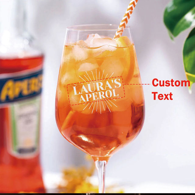 Picture of Personalized Wine Glass with Text - Custom Large Capacity Wine Glass - Best Gifts for Friends