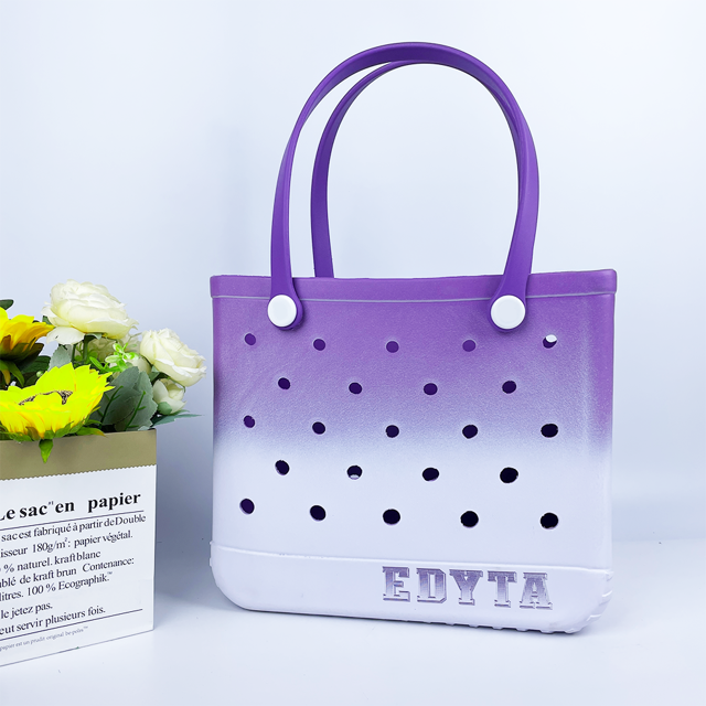 Picture of Custom Color Gradient Beach Bag - Personalized Waterproof Beach Bag - Custom Laser Name Hole Bag