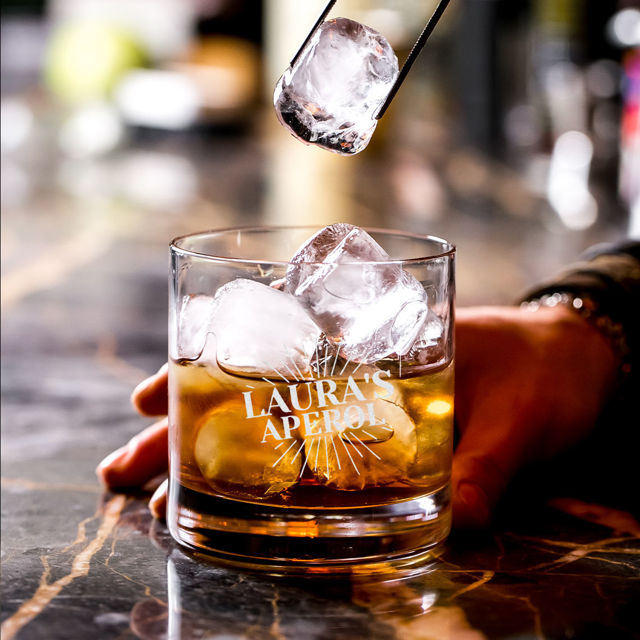 Picture of Aperol Spritz Logo Glass - Custom Whiskey Glasses - Personalized Engraved Glass cup