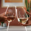 Picture of Personalized Birthflower Wine Glass - Custom Wine Glass with Name - Anniversary Gifts