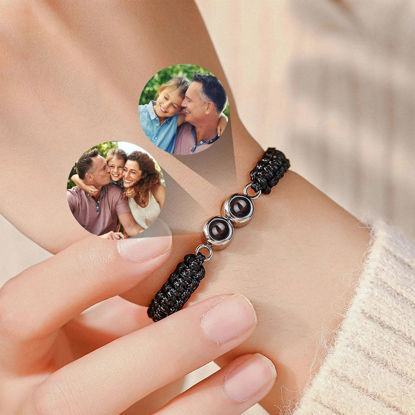 Picture of Personalized Photo Projection Bracelet - Custom Photo Bracelet with One or Two Photos - Memorial Picture Bracelet - Couple Bracelet for Her and Him