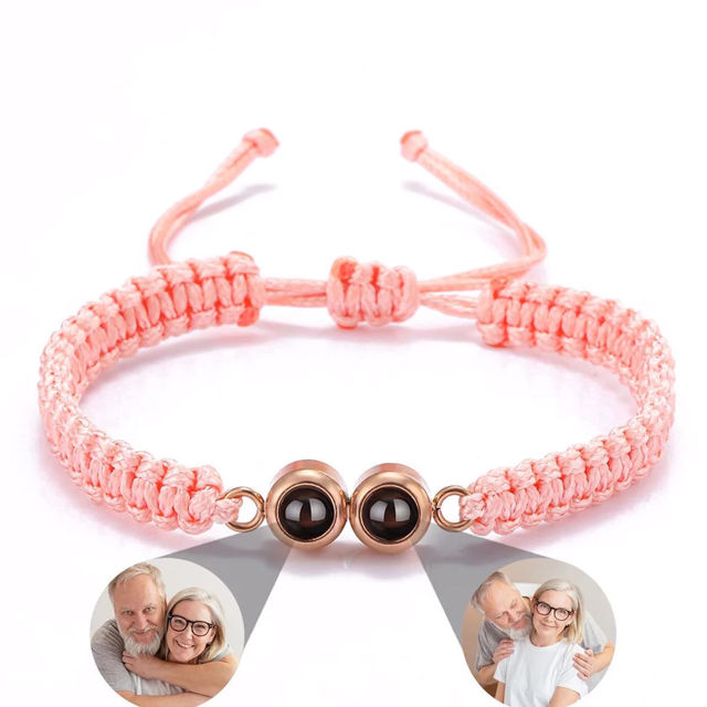 Picture of Personalized Photo Projection Bracelet - Custom Photo Bracelet with One or Two Photos - Memorial Picture Bracelet - Couple Bracelet for Her and Him