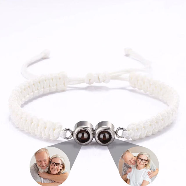 Picture of Personalized Photo Projection Bracelet - Custom Photo Bracelet with One or Two Photos - Memorial Picture Bracelet - Couple Bracelet for Her and Him