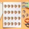 Afbeeldingen van Gepersonaliseerde gezichtsstickers voor schoolbenodigdheden, verjaardagen - Gepersonaliseerde waterdichte gezichtsstickers