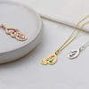 Picture of Personalized Family Pendant Birthstone Name Necklace in 925 Sterling Silver
