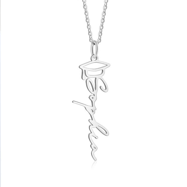 Picture of Custom Graduation Cap Name Necklace - Personalized College Necklace - Graduation Gift
