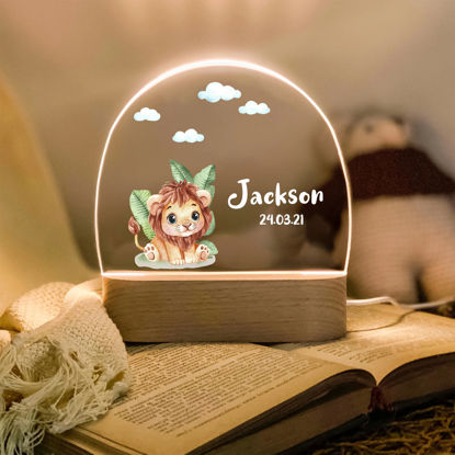 Picture of Custom Name Night Light for Kids - Personalized Lion Night Lamp