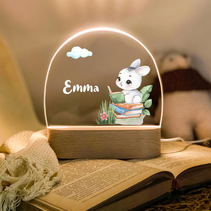 Picture of Custom Name Night Light for Kids - Personalized Rabbit Night Lamp