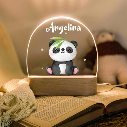 Picture of Custom Name Night Light for Kids - Personalized Panda Night Lamp