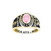 Picture of Custom Graduation Ring with Birthstone - Personalized College Ring with Name - Graduation Gift