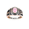 Picture of Copper Custom Graduation Ring with Birthstone - Personalized College Ring with Name - Graduation Gift