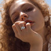 Picture of Custom Graduation Ring with Birthstone - Personalised College Ring with Name - Best Graduation Gift